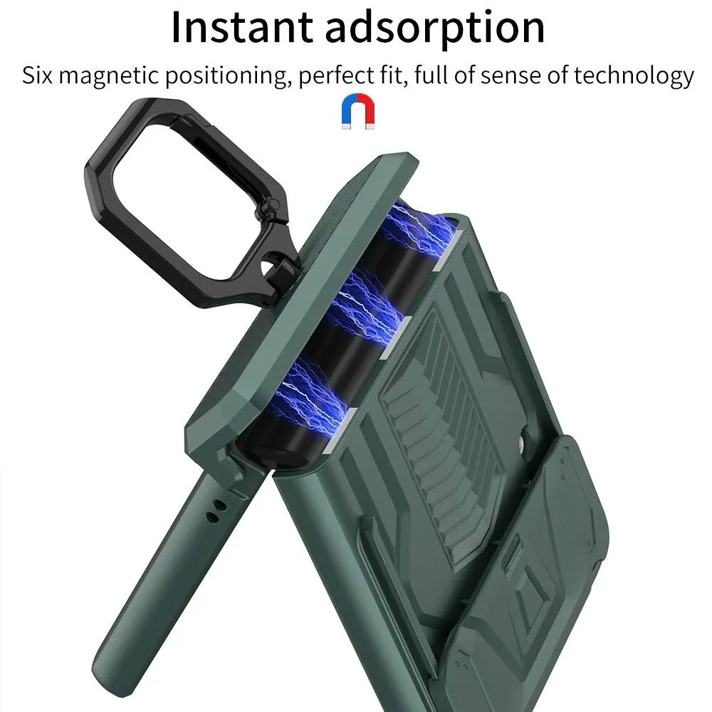 Pinnacle 360 Armor Magnetic Hinge Ring Case For Samsung Galaxy Z Flip 3& 4 - Pinnacle Luxuries