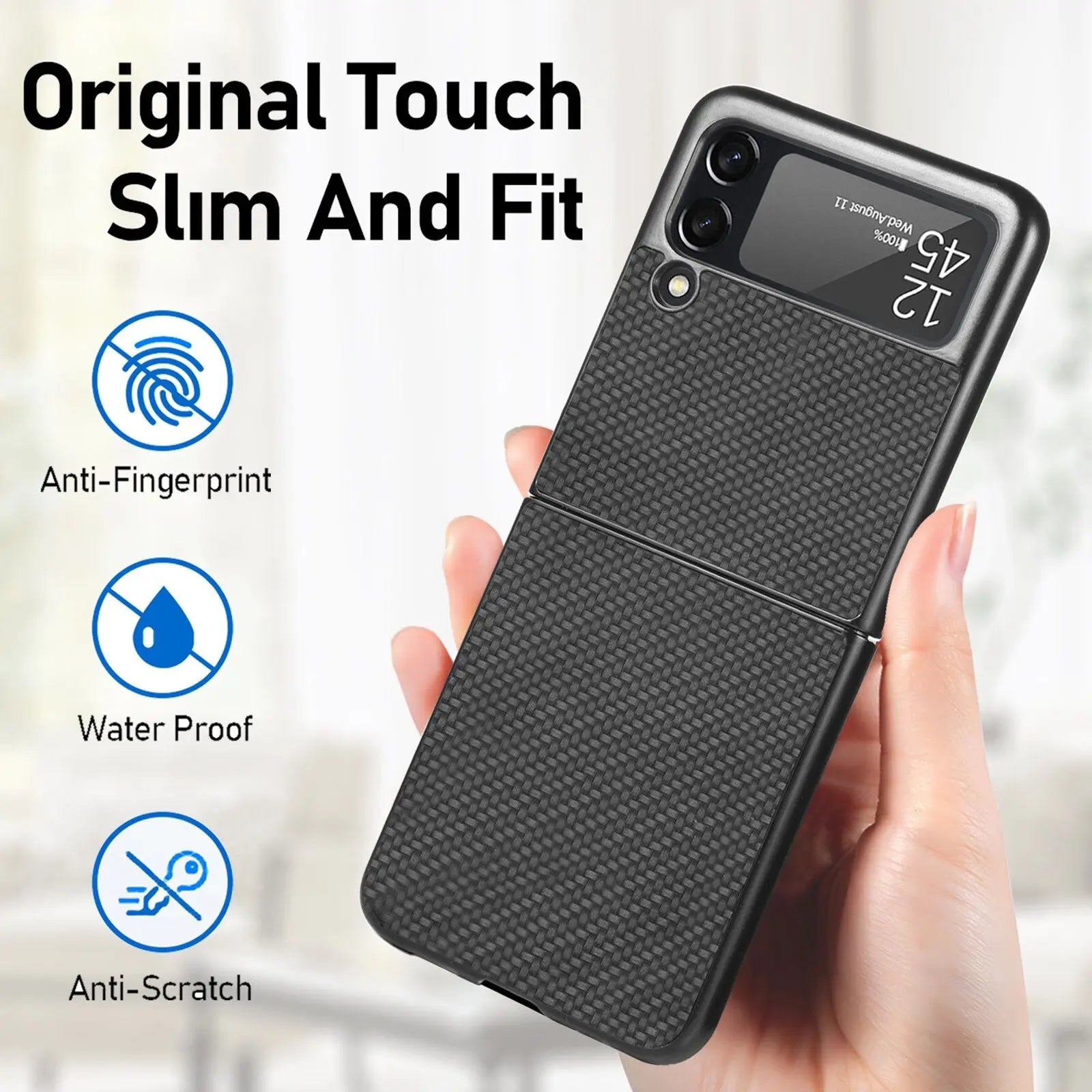 Ultra Thin Carbon Fiber Case For Samsung Galaxy Z Flip Phone - Pinnacle Luxuries