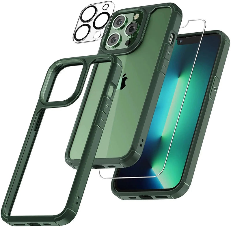 360 Avontic Matte Finish Case For iPhone 14 Pro Max With Tempered Glass Screen Protector - Avontic