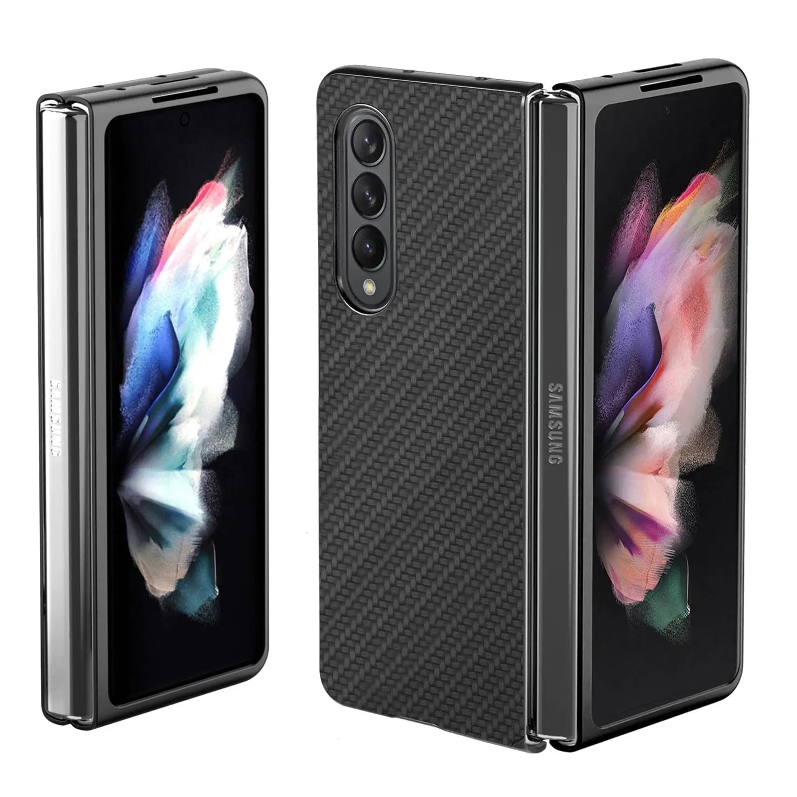 Pinnacle Carbon Fiber Case For Samsung Galaxy Z Fold 4 Fold 3 - Pinnacle Luxuries