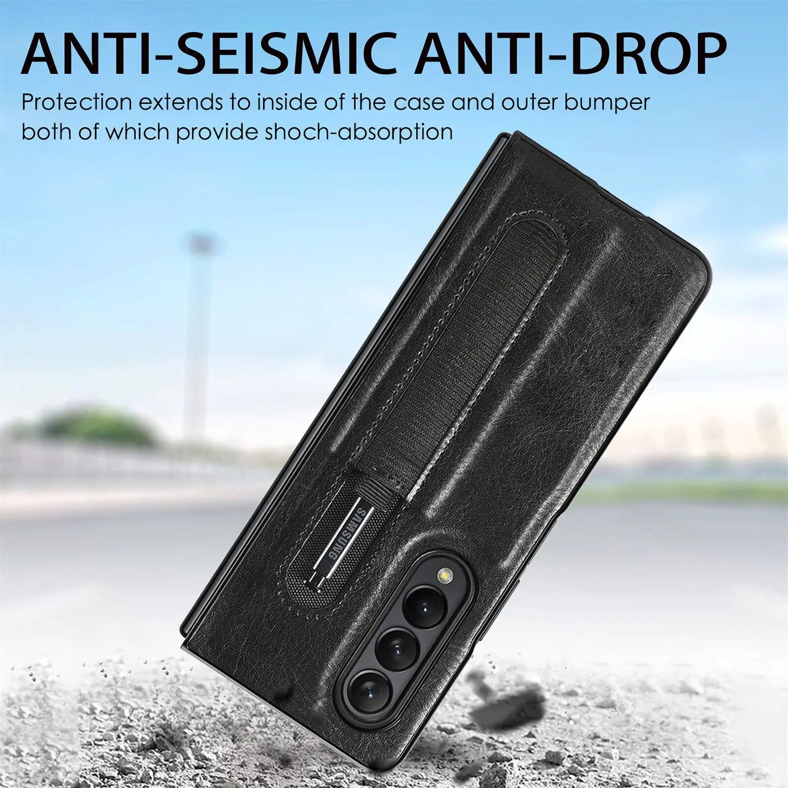 Classic Leather Business Executive Case For Samsung Galaxy Z Fold 4 - Pinnacle Luxuries