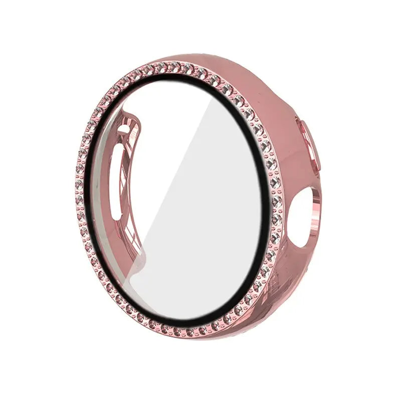 Diamond Case+Glass for Google Pixel Watch Strap PC Bumper Screen Protector Full Bling Cover for Google Pixel Watch Accessories - Pinnacle Luxuries