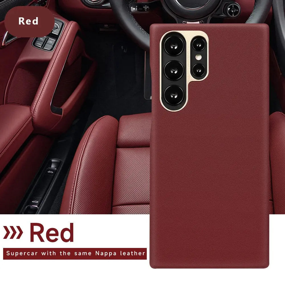 Original Genuine for Samsung Galaxy S23 Ultra Leather Magnetic Case Wireless Charging Cover For Samsung galaxy S23+ Magnet Case - Pinnacle Luxuries