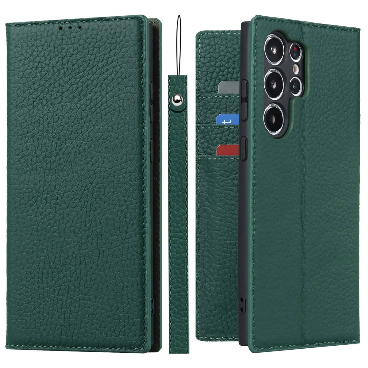 Avontic Genuine Leather Wallet Case For Samsung Galaxy S23 Ultra - Avontic