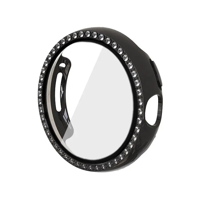 Diamond Case+Glass for Google Pixel Watch Strap PC Bumper Screen Protector Full Bling Cover for Google Pixel Watch Accessories - Pinnacle Luxuries