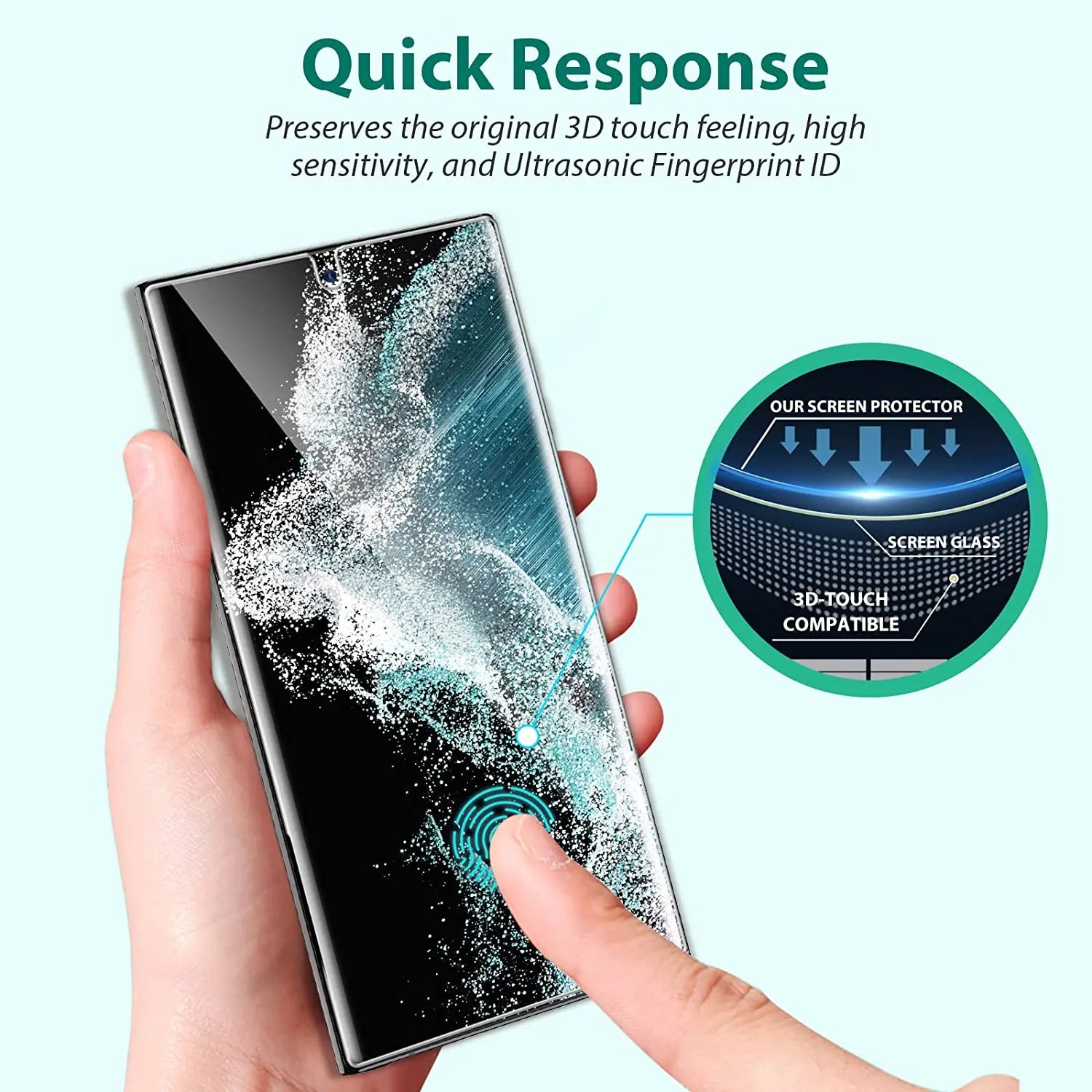3 Pack Premium Screen Protectors For Samsung Galaxy S23 Ultra — product view 6