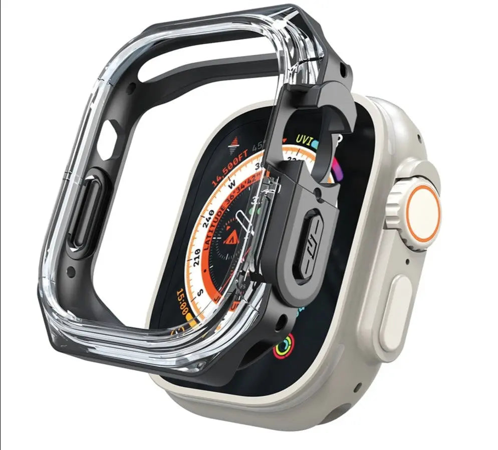 Transparent Case for Apple Watch Series Ultra 8 7 6 5 4 SE PC Hard Protector Bumper for Iwatch 49mm 45 44 40mm 41mm Accessories Avontic