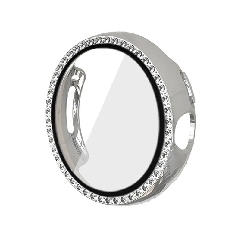 Diamond Case+Glass for Google Pixel Watch Strap PC Bumper Screen Protector Full Bling Cover for Google Pixel Watch Accessories - Pinnacle Luxuries