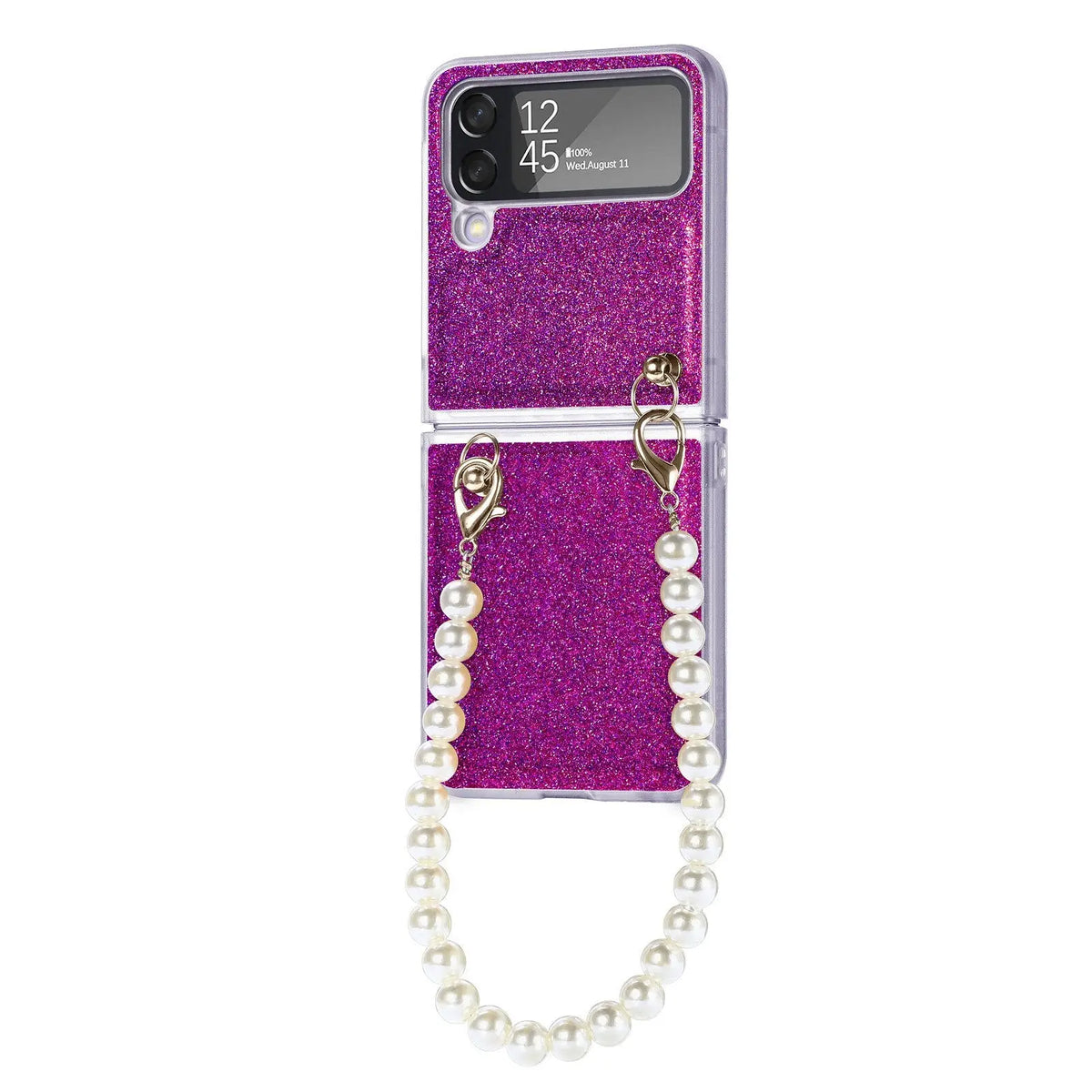 Sparkling Pearl Chain Case For Samsung Galaxy Z Flip 4 - Avontic