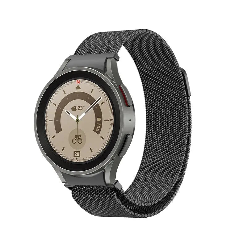 Stainless Steel Mesh Magnetic Loop Band For Samsung Galaxy Watch 4 5 - Avontic