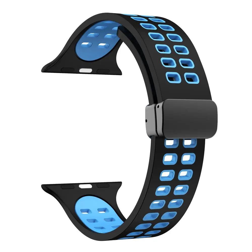 MagSport Silicone Band: Magnetic Metal Buckle Sport Band for Apple Watch - Pinnacle Luxuries