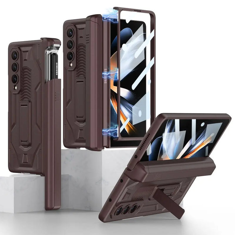Avontic Magnetic Folding Armor Slide Pen Case For Samsung Galaxy Z Fold 4 - Avontic