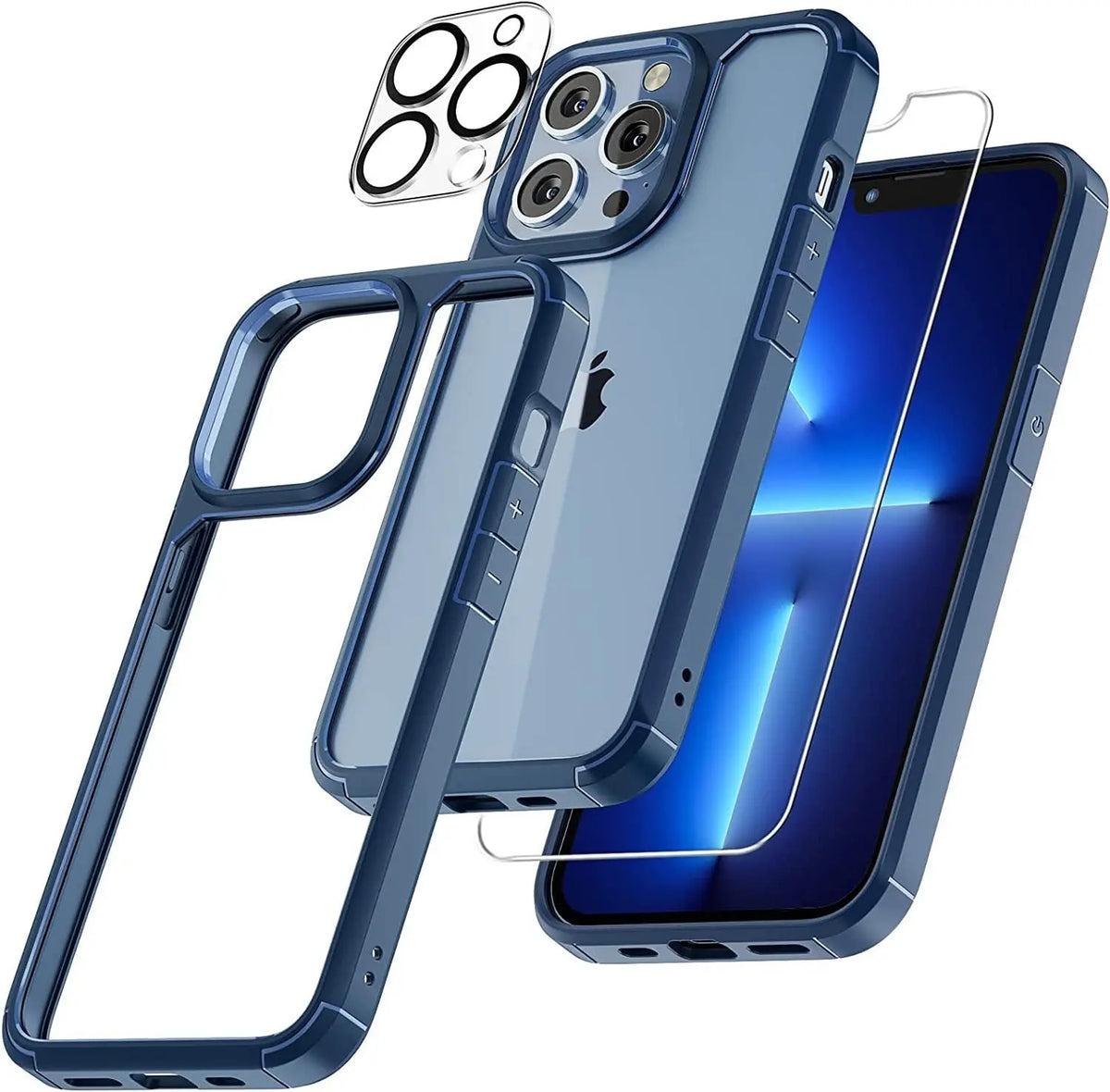 360 Avontic Matte Finish Case For iPhone 14 Pro Max With Tempered Glass Screen Protector - Avontic