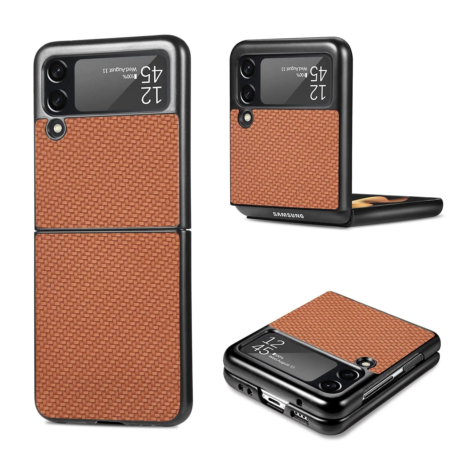 Ultra Thin Carbon Fiber Case For Samsung Galaxy Z Flip Phone - Pinnacle Luxuries