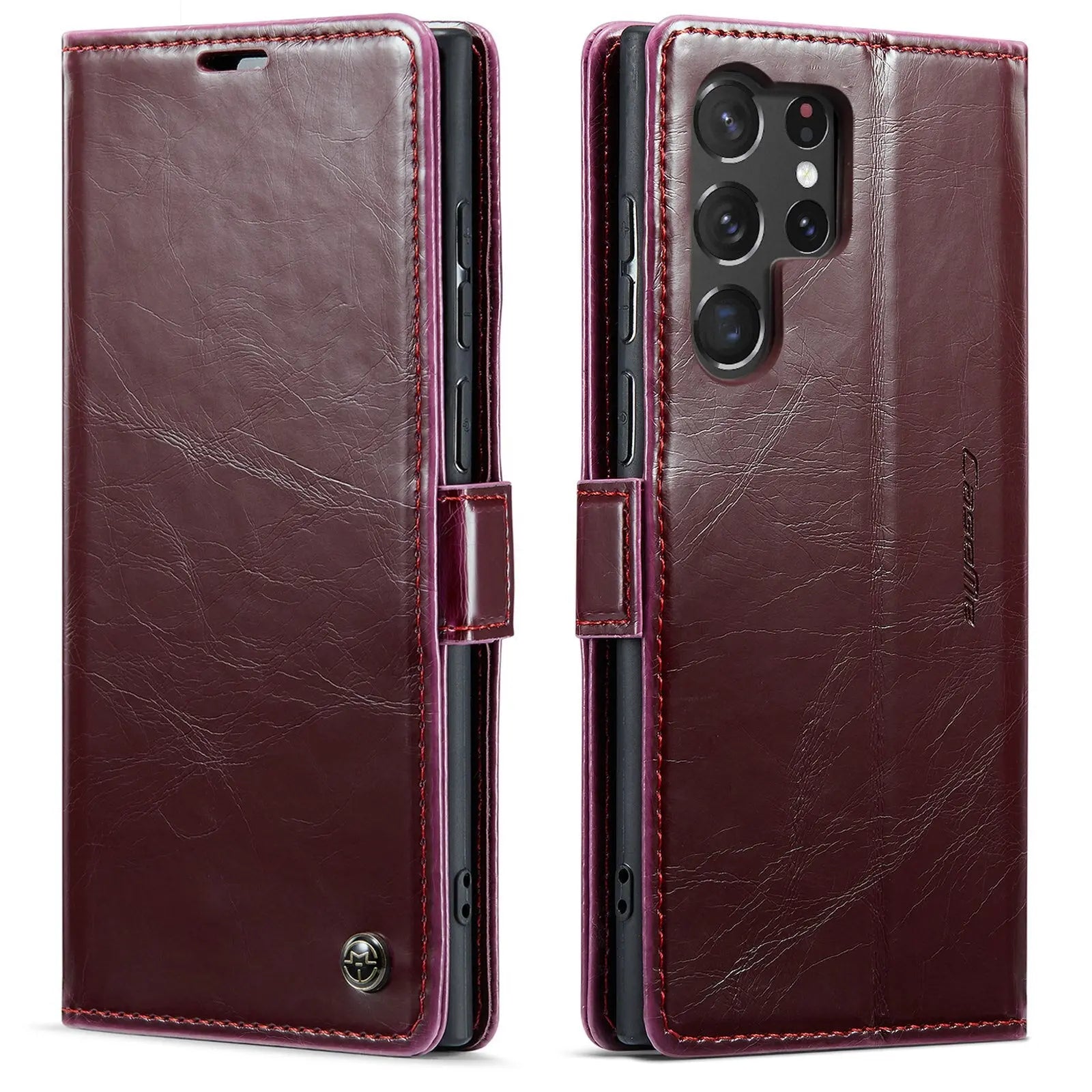 Pinnacle Premium Leather Wallet Case For Samsung Galaxy S23 Ultra - Pinnacle Luxuries