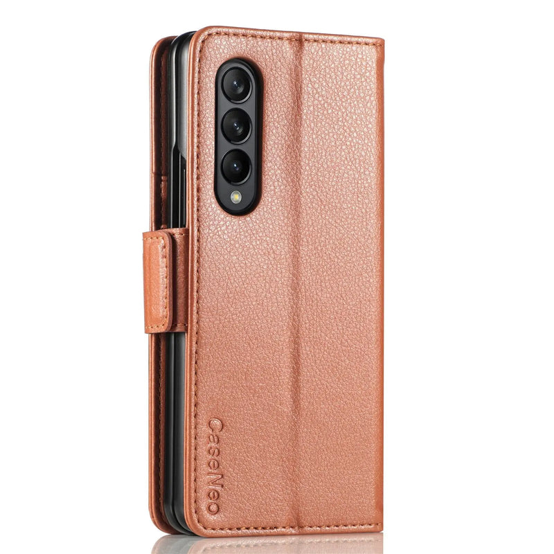 Premium Patterned Leather Case For Samsung Galaxy Z Fold 4 Fold 3 - Avontic