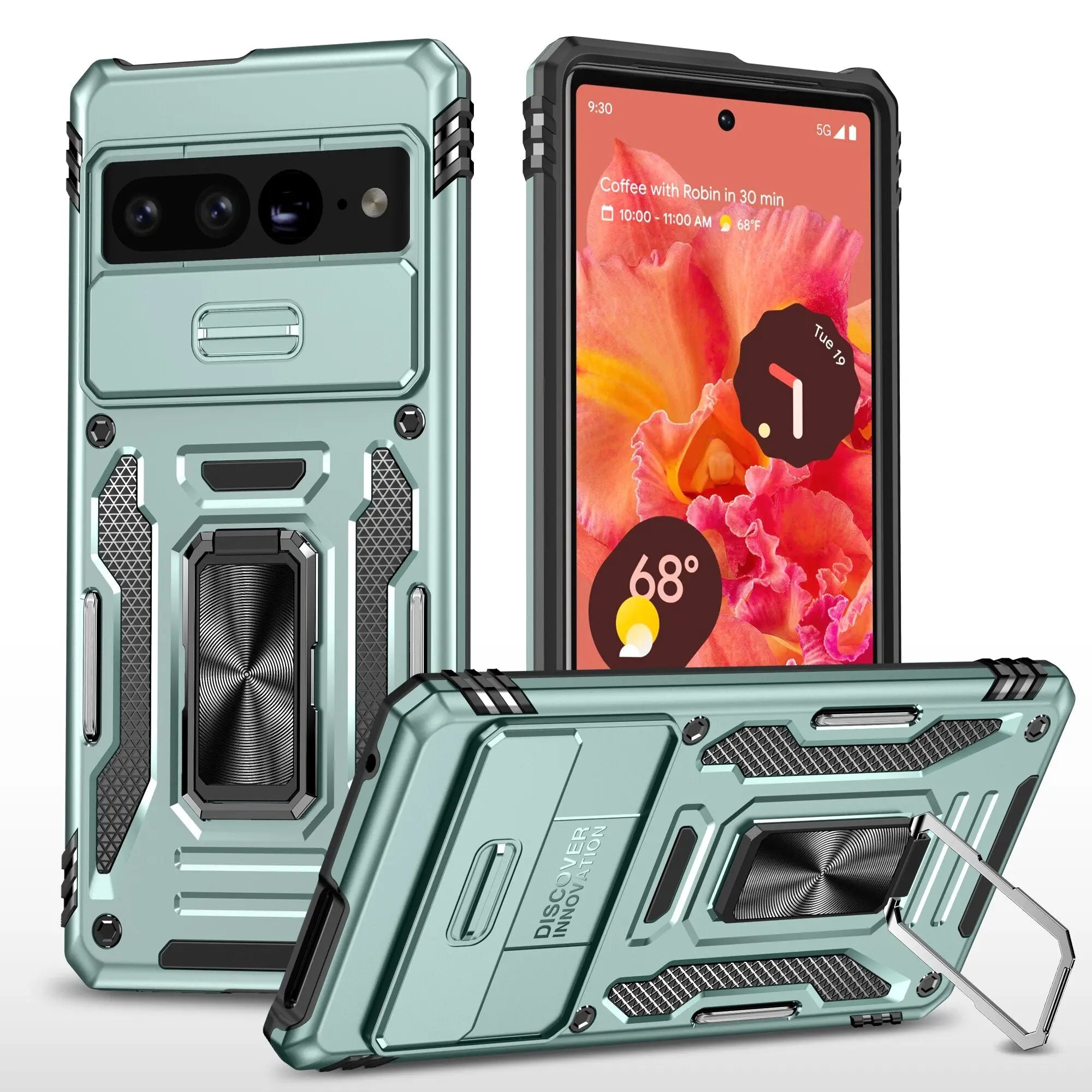 Pinnacle Kickstand Ring Shockproof Case For Google Pixel 7 Pro - Pinnacle Luxuries