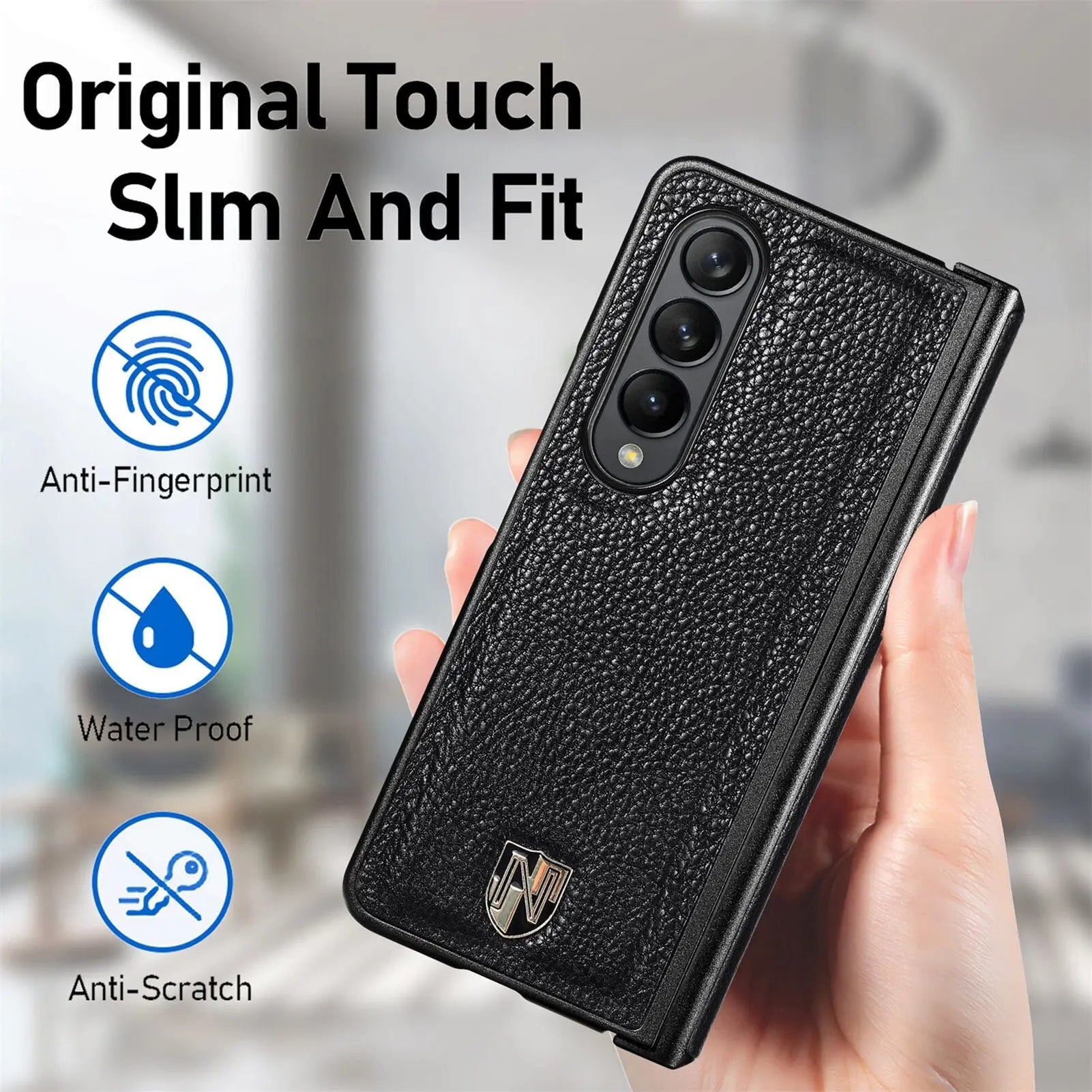 Pinnacle Genuine Leather Slim Fit Case For Samsung Galaxy Z Fold 4 - Pinnacle Luxuries