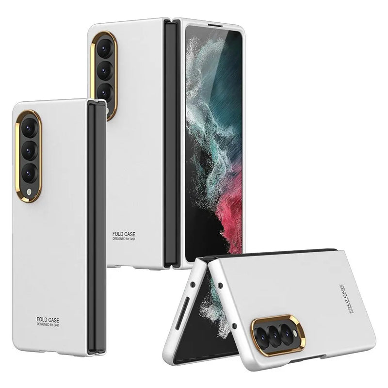 For Samsung Galaxy Z Fold 4 Ultra Thin Color Contact Lens Plated Metal Frame All-inclusive Protection Folding Cell Phone Cover - Avontic