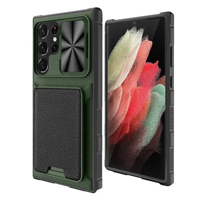 Avontic Rugged Shockproof Wallet Card Holder Case For Samsung Galaxy S23 Ultra - Avontic
