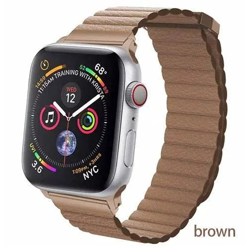 Apple Watch Genuine Leather Loop Band Magnetic Closure - Pinnacle Luxuries