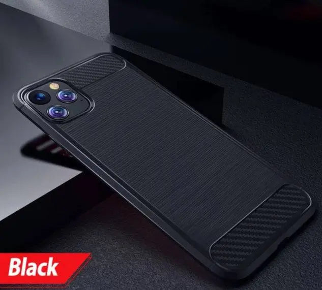 iPhone 11 Brushed Carbon Fiber Phone Case - Pinnacle Luxuries