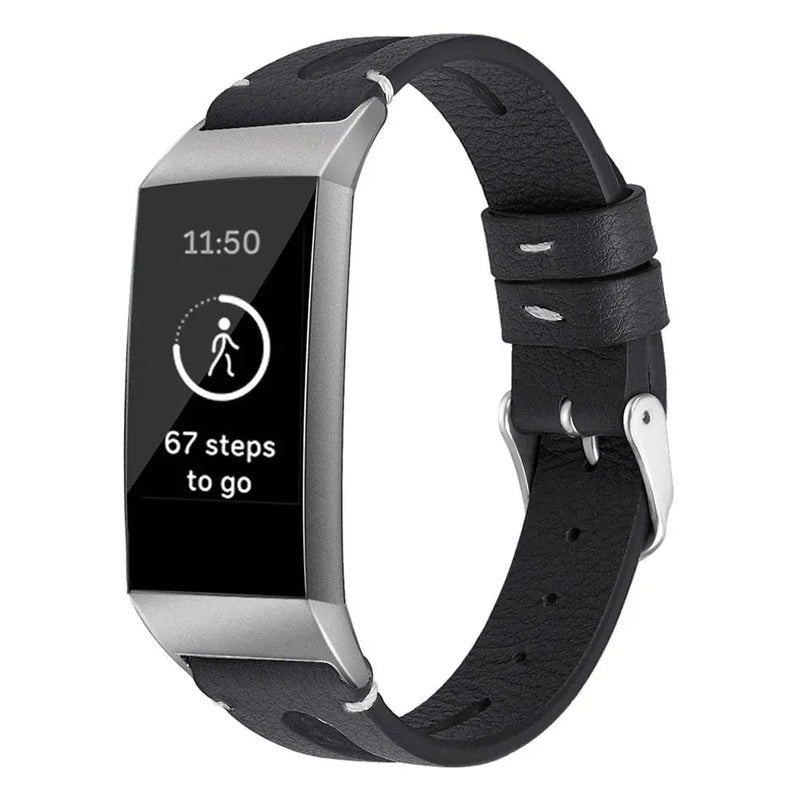 Fitbit Charge 3 & 4 Premiere Fashion Leather Band - Avontic