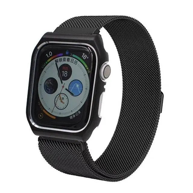Apple Watch Series 5 Pristine Stainless Steel Mesh Loop Band Case - Pinnacle Luxuries