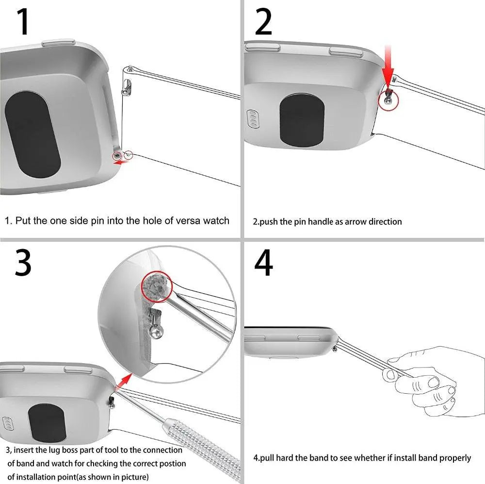 Fitbit Versa 2 Princess Stainless Steel Band - Pinnacle Luxuries