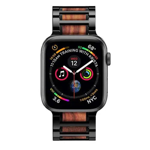 Premium Grade Wooden Steel Custom Apple Watch Band - Avontic