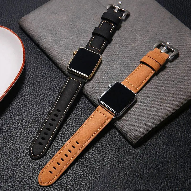Custom Hand Stitched Genuine Leather Apple Watch Band - Pinnacle Luxuries
