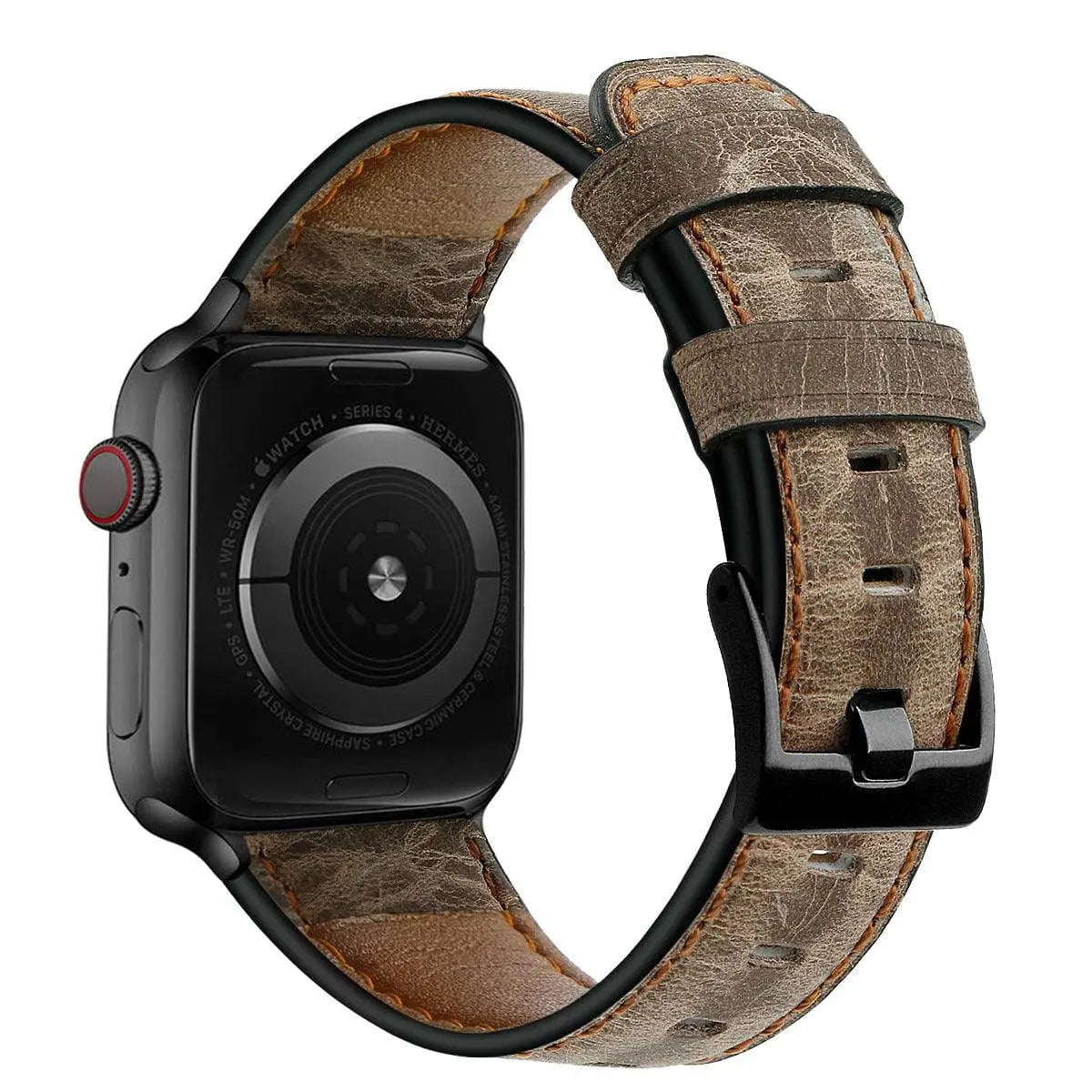 American Spartan Genuine Leather Apple Watch Band And Steel Case - Pinnacle Luxuries