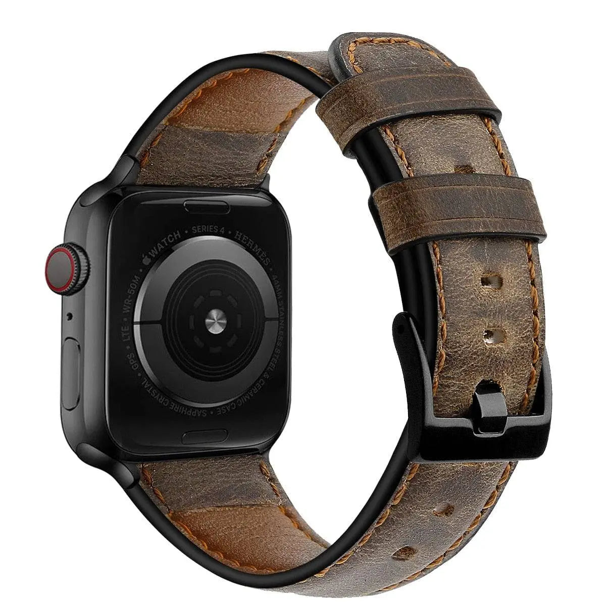 American Spartan Genuine Leather Apple Watch Band And Steel Case - Pinnacle Luxuries