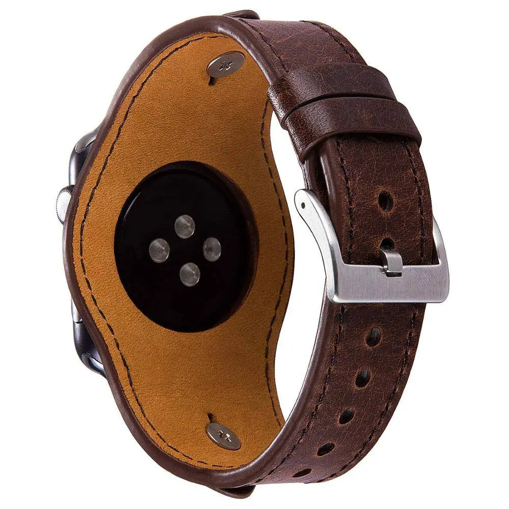 Premium Custom Genuine Cowhide Leather Apple Watch Band - Pinnacle Luxuries