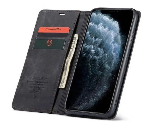 Vintage Leather Wallet Case For Apple iPhone 11/11 Pro/11 Pro Max XR X 8 7 Plus 6 6s Plus - Avontic