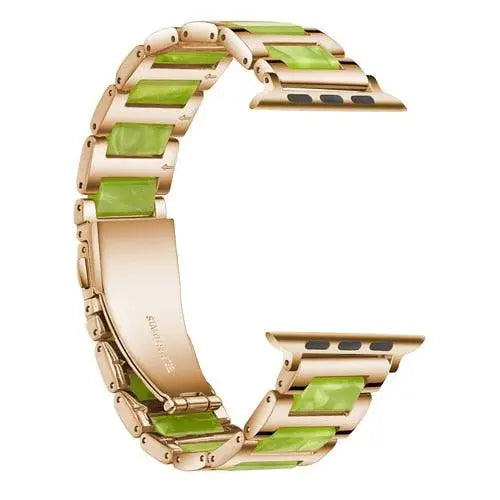 Custom Luxury Stainless Steel Resin Apple Watch Band - Pinnacle Luxuries