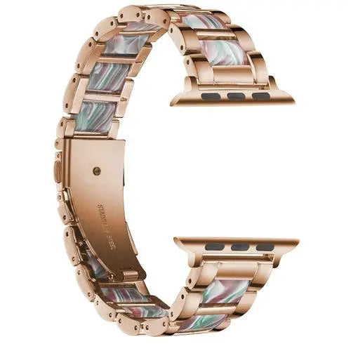 Custom Luxury Stainless Steel Resin Apple Watch Band - Pinnacle Luxuries