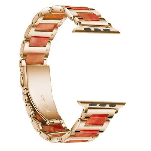 Custom Luxury Stainless Steel Resin Apple Watch Band - Pinnacle Luxuries