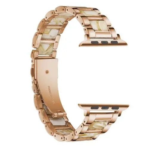 Custom Luxury Stainless Steel Resin Apple Watch Band - Pinnacle Luxuries