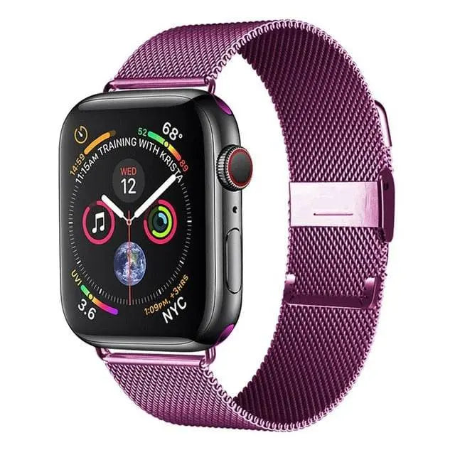 Premium Stainless Steel Mesh Band For Apple Watch SE Series 6 - Avontic
