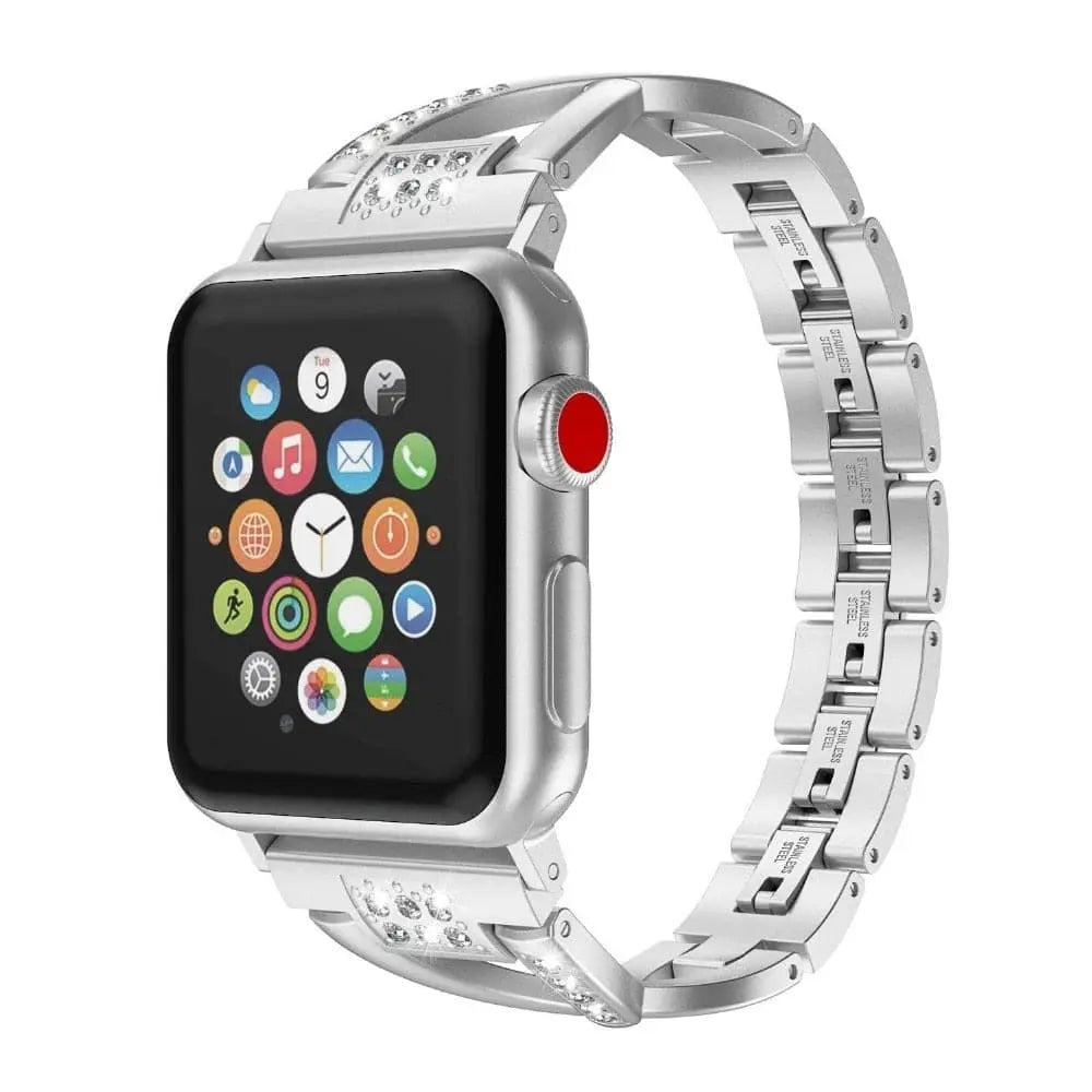 Luxurious Diamond Stud Band For Apple Watch Series 7 41mm 45mm - Pinnacle Luxuries