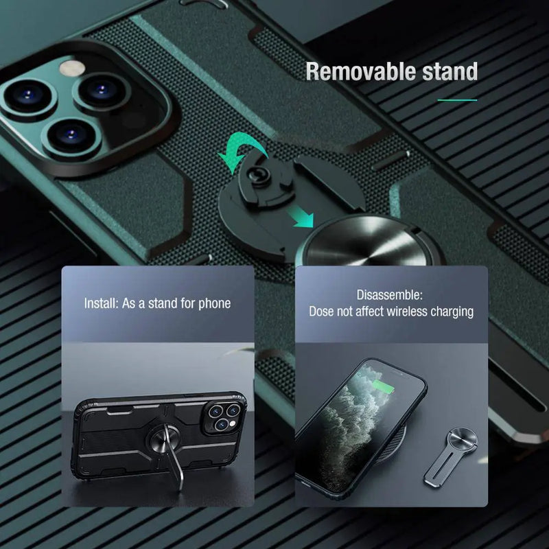 Premium Ring Case And Stand For iPhone 12 Pro Max Mini - Avontic