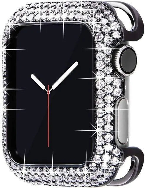 Pristine 18 Karat Rose Gold Plated Diamond Apple Watch Case - Avontic