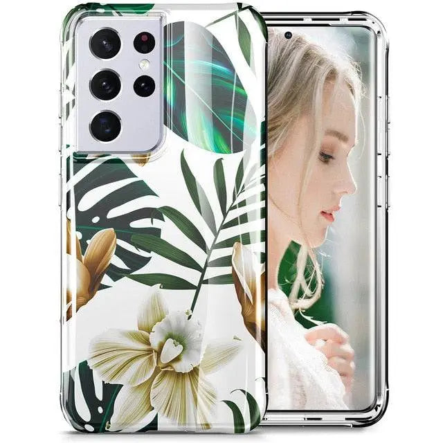 Floral Phone Case For Samsung Galaxy S21/S21 Plus/S21 Ultra 5G - Avontic