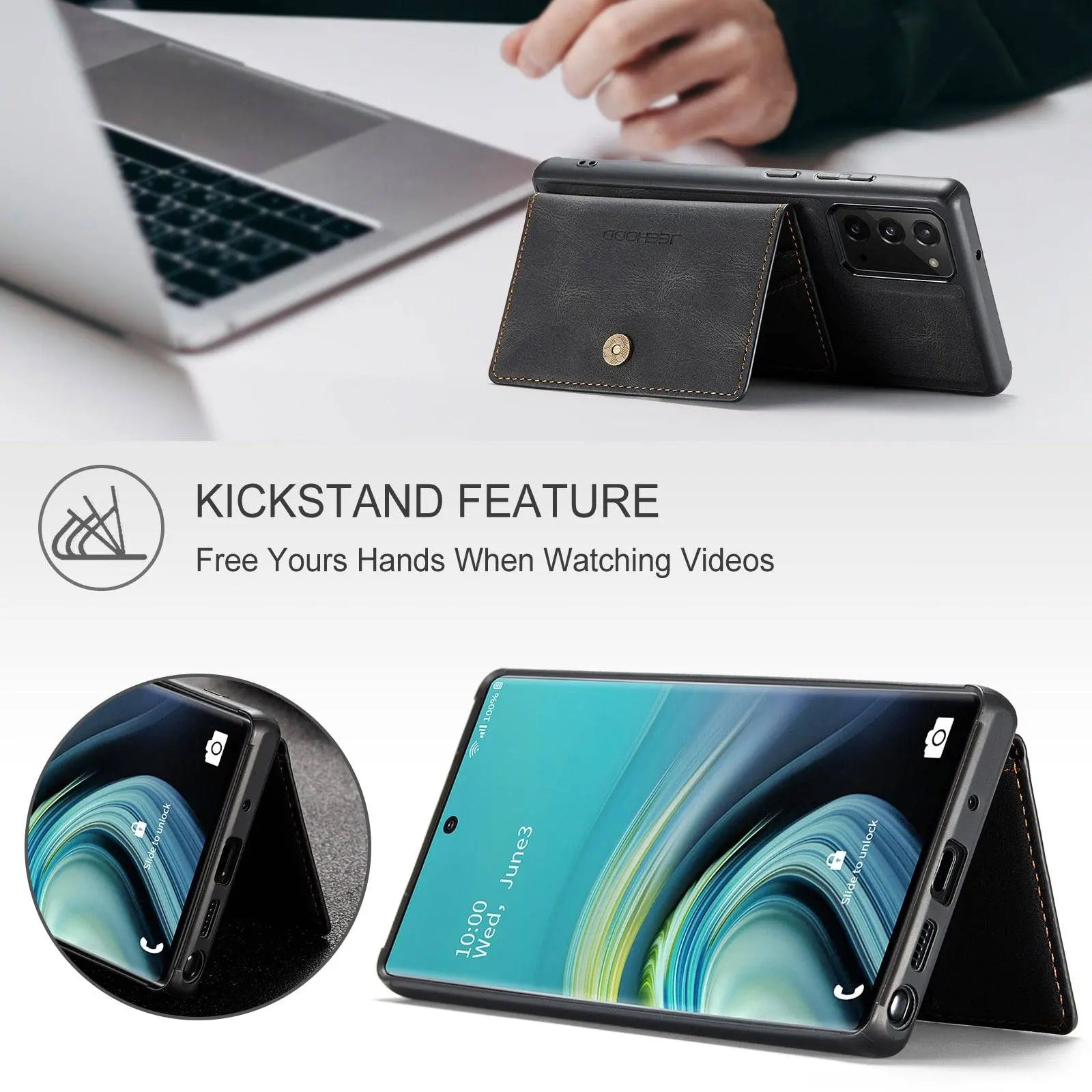 Premium Leather Wallet Card Case Samsung Galaxy Phone - Pinnacle Luxuries