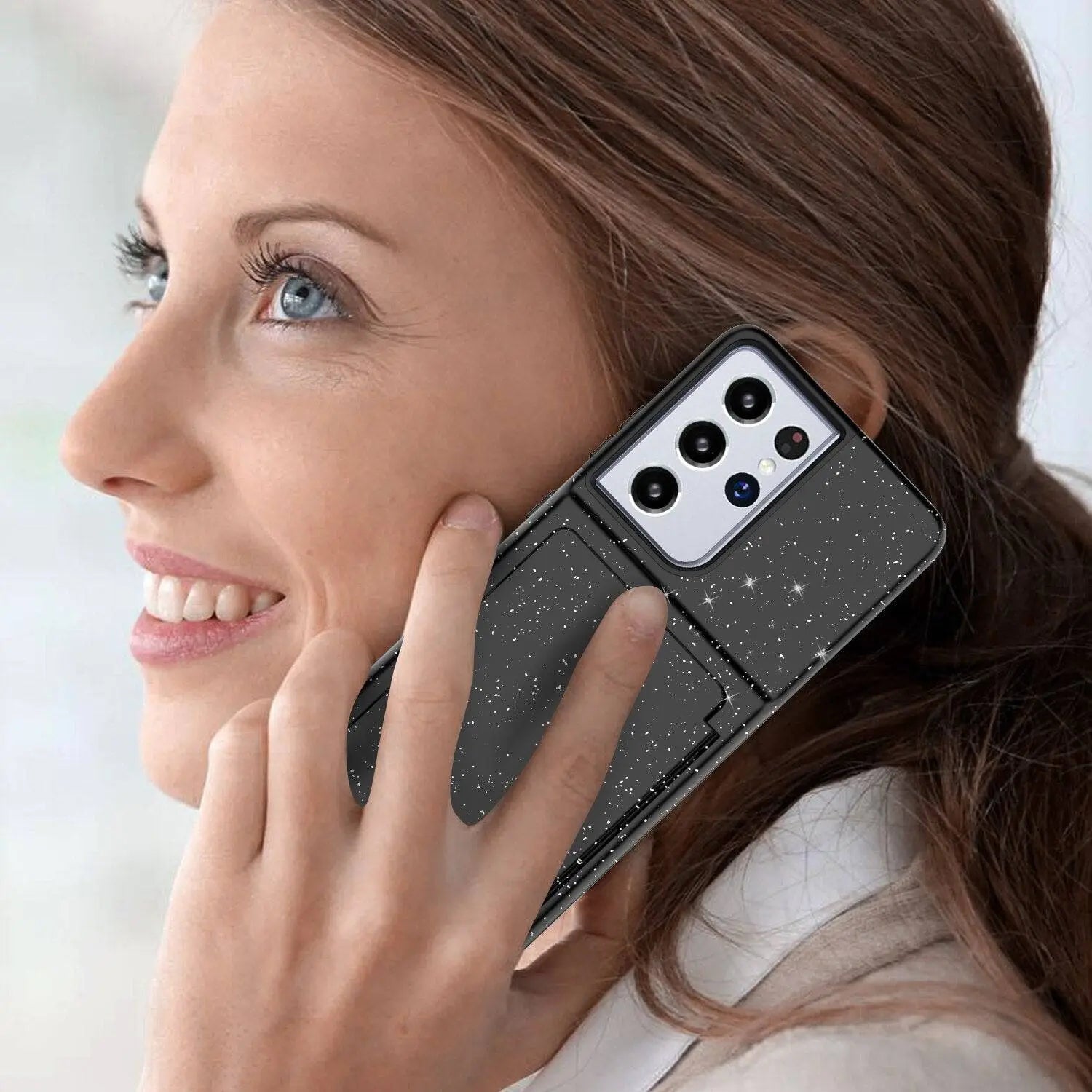 Pristine Bling Credit Card Mirror Case For Samsung Galaxy S21 / S21 Plus / S21 Ultra - Pinnacle Luxuries