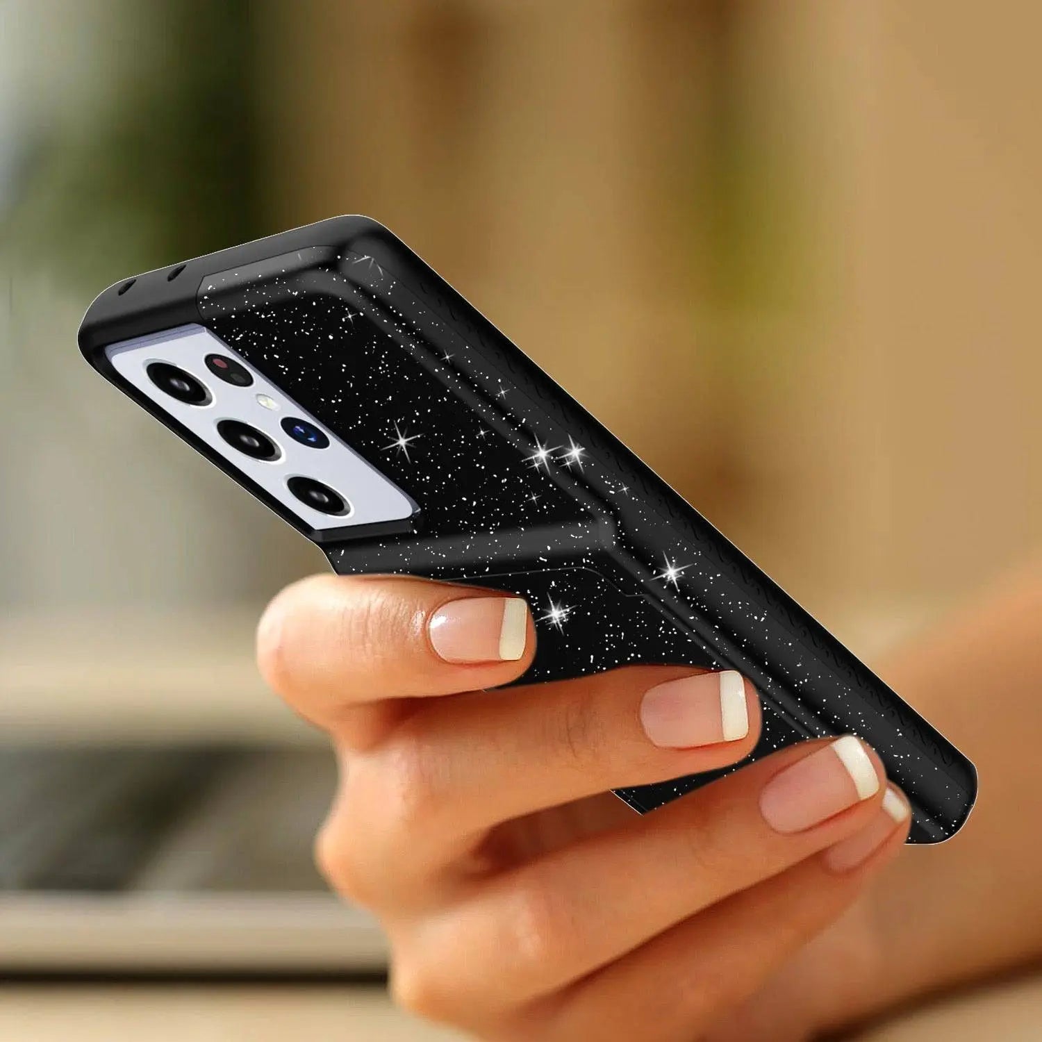 Pristine Bling Credit Card Mirror Case For Samsung Galaxy S21 / S21 Plus / S21 Ultra - Pinnacle Luxuries