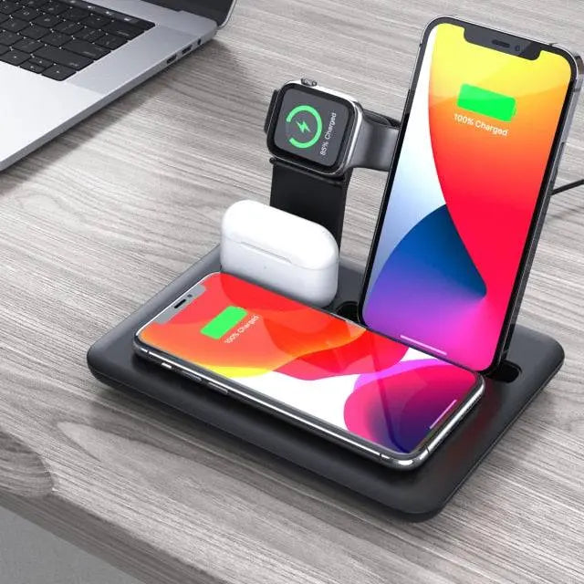Premium 4 in 1 Foldable Charging Dock For Apple Airpods iWatch iPhone - Avontic