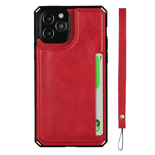 Luxury Premium Leather Cover For iPhone 11 12 Mini Pro Pro Max - Pinnacle Luxuries