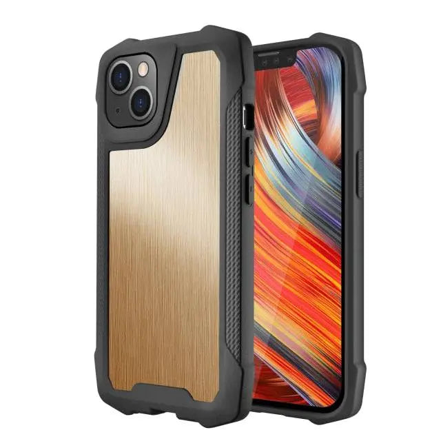 Steel Vintage Metallic Case For iPhone 13 / 13 Pro / 13 Pro Max / 13 Mini - Pinnacle Luxuries